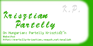 krisztian partelly business card